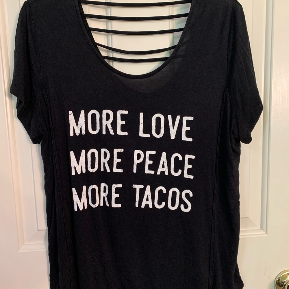 Taco Slogan Tee with Back Detail